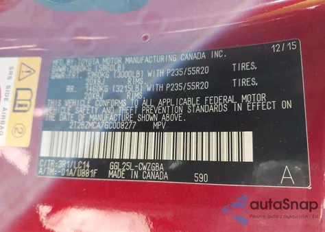 2016 Lexus Rx 350 F Sport from USA, damaged, VIN 2T2BZMCA7GC008277